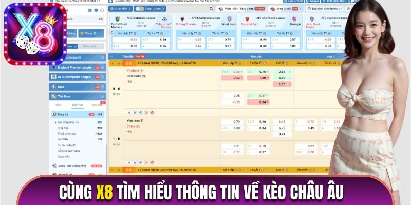 Cùng X8 tìm hiểu sơ lược thông tin về kèo Châu Âu